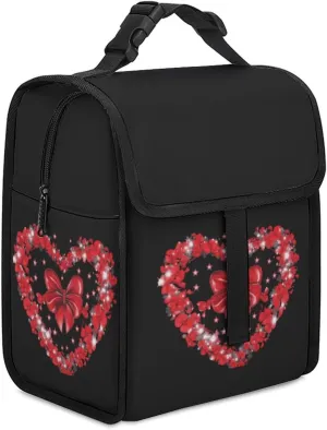 Heart Disease Lunch Bag Insulated Lunch Bag Adjustable Shoulder Strap Lunch Box Lunch Tote Bag Lunch Cooler Bag