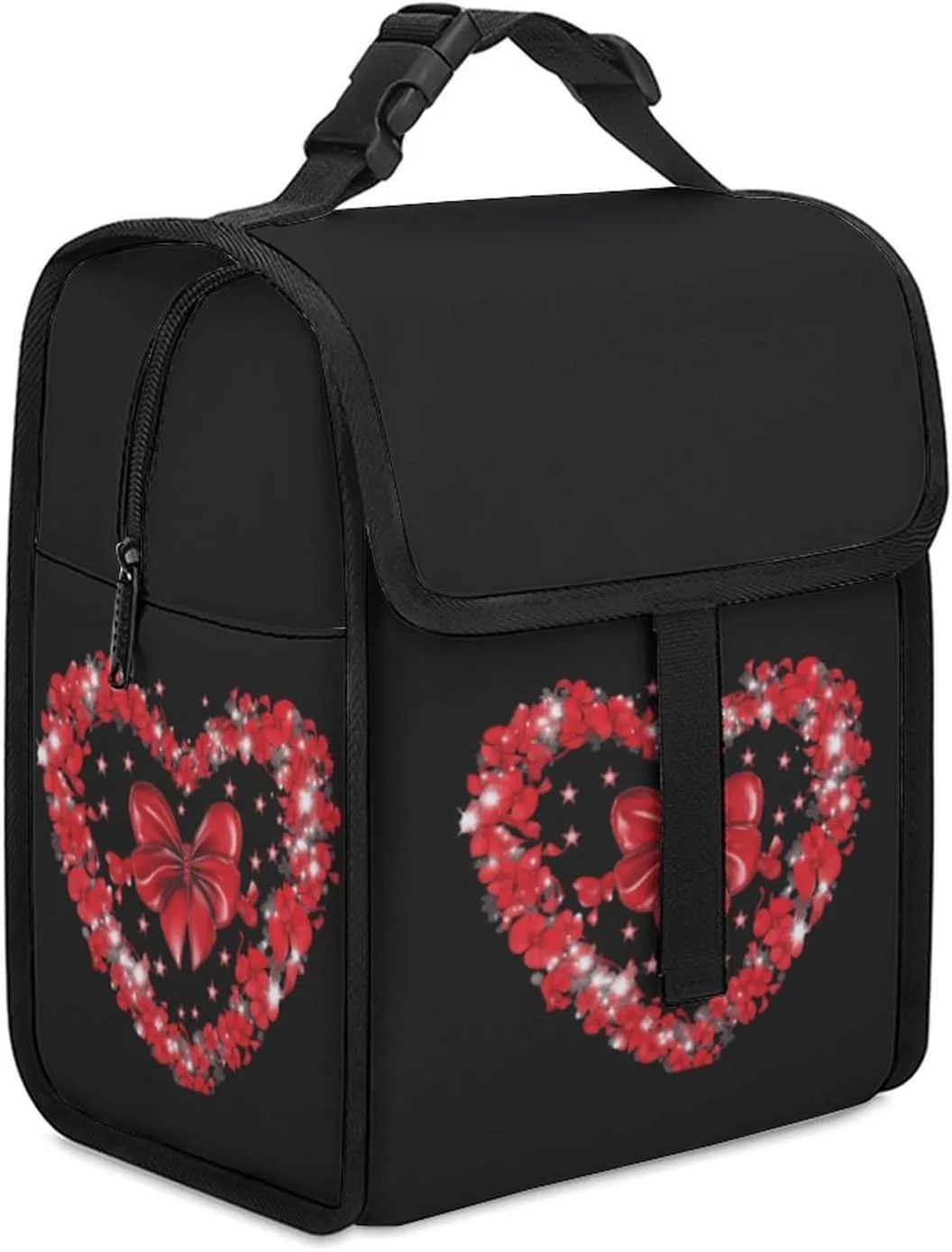 Heart Disease Lunch Bag Insulated Lunch Bag Adjustable Shoulder Strap Lunch Box Lunch Tote Bag Lunch Cooler Bag