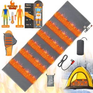 Heated Camping Sleeping Bag Pad - USB Heating Liner for Backpacking Camping Electric Sleeping Bag Heater