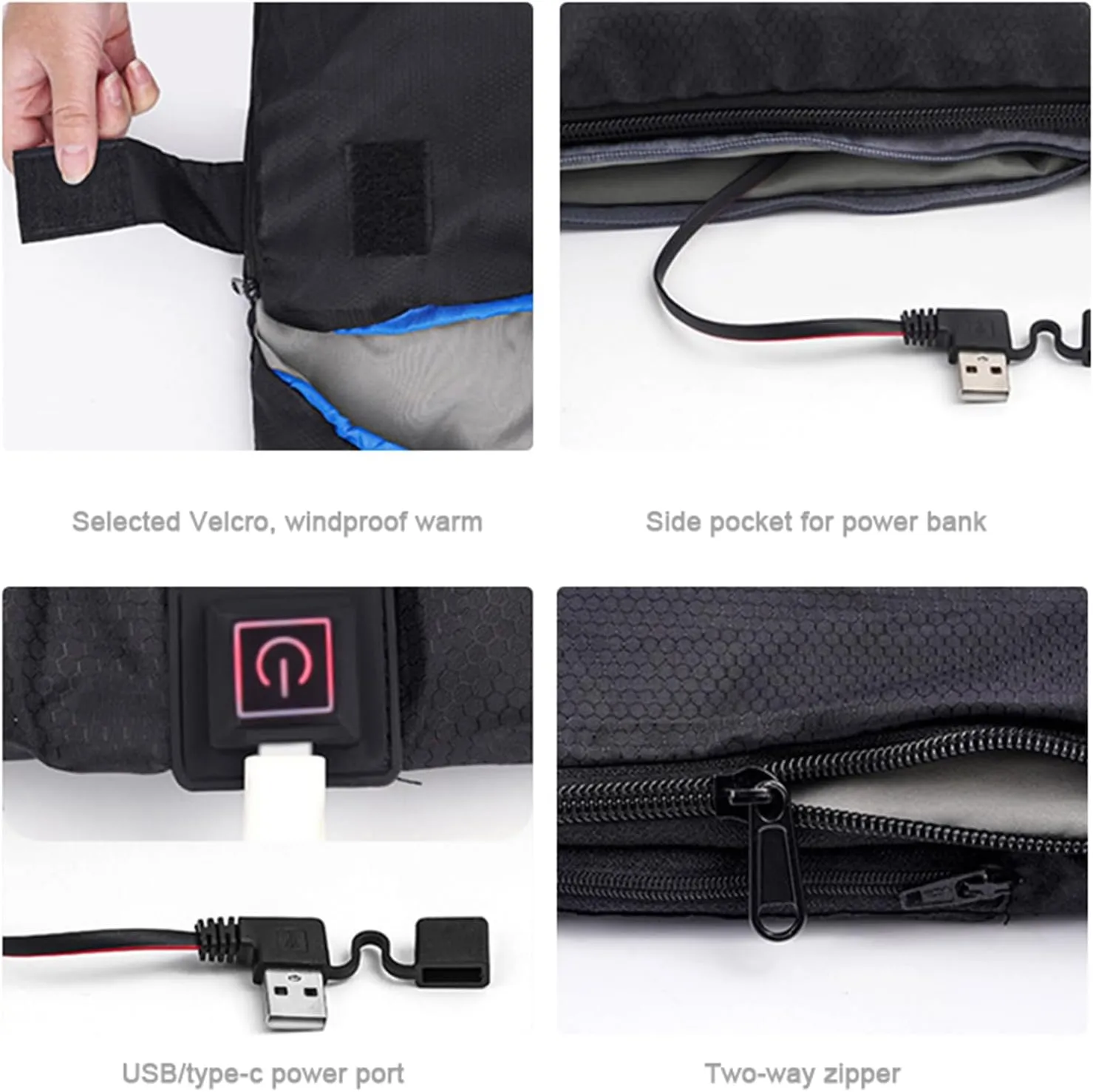Heated Double Sleeping Bag for Adults, Season Queen Size - Person Electric Camping Bag for Cold Weather, Hiking, Backpacking - Warm and Cozy Sleep System