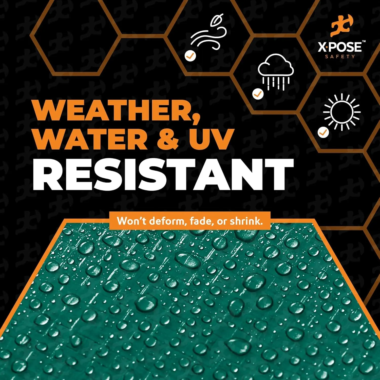 Heavy Duty Poly Tarp 12 Feet x 20 Feet 10 Mil Thick Waterproof, UV Blocking Protective Cover - Reversible Green and Black - Laminated Coating - Grommets - by Xpose Safety