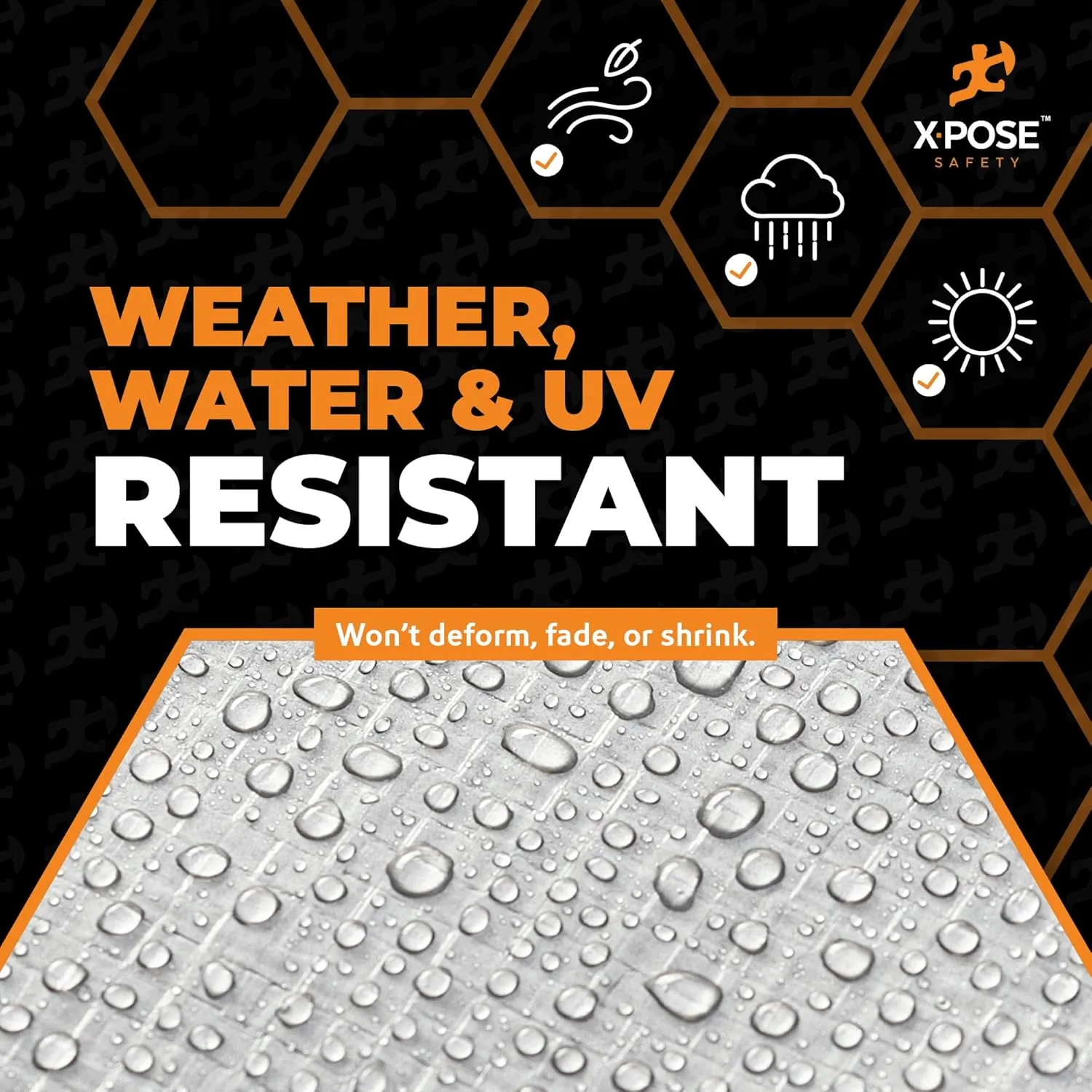 Heavy Duty Poly Tarp - 12' X 14' -10 Mil Thick Waterproof, UV Blocking Protective Cover - Reversible Silver and Black - Laminated Coating - Grommets - by Xpose Safety