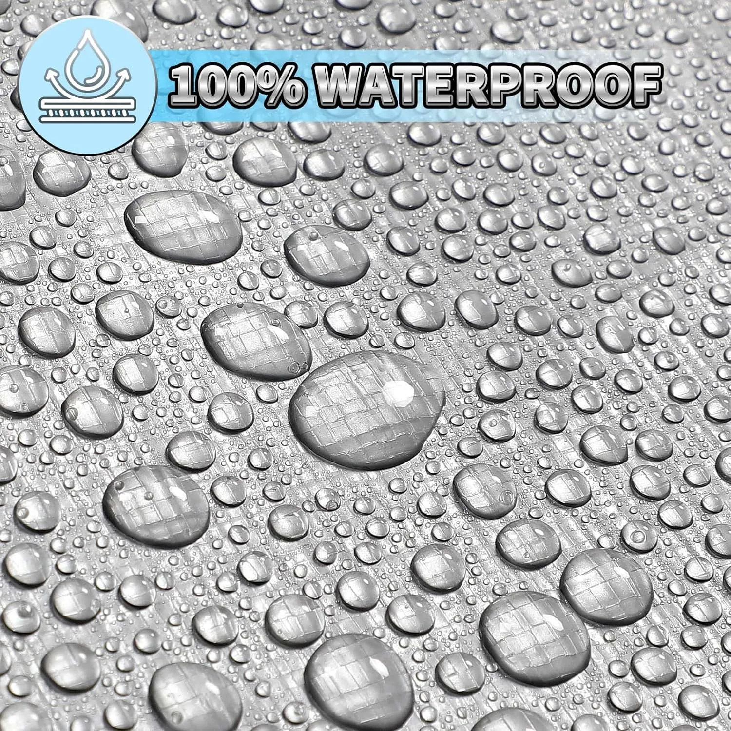 Heavy Duty Tarp 30x30 Feet, 14 Mil Waterproof Poly Tarps Cover UV Resistant, Rip & Tear Proof with Metal Grommets Every 20 Inches Silver Tarp by TA*RP YXCN