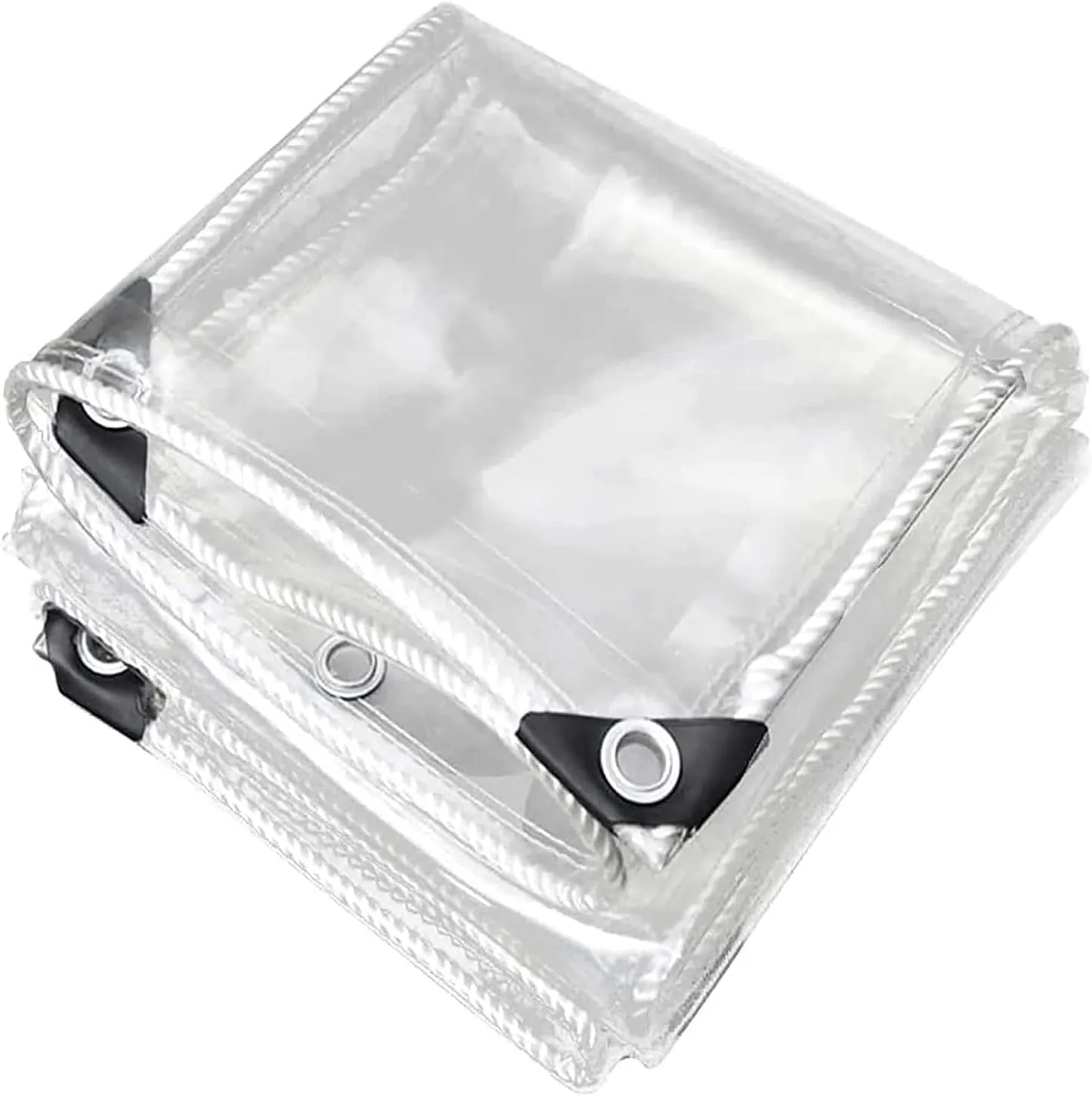 Heavy Duty Waterproof PVC Tarps 3.9x23.0ft, Clear Tarpaulin Cover, Clear Tarps with Grommets, Clear Plastic Tarps, Tear Resistant, for Patio, Canopy, Camping