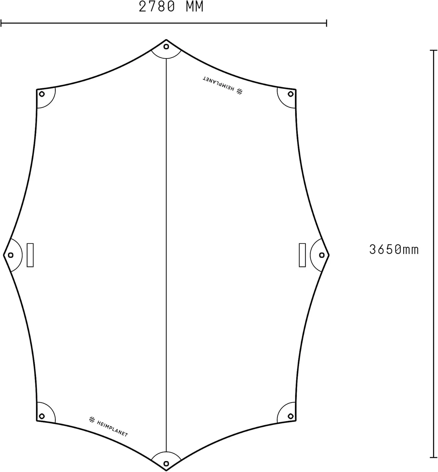 HEIMPLANET Original | Dawn Tarp M Shelter | Tent Tarp with 5000Mm Water Column | Supports 1% for The Planet (Grey)