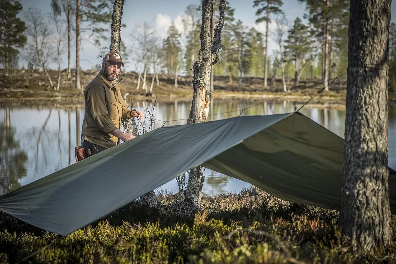 Helikon-Tex Supertarp Taiga Green, Bushcraft Line