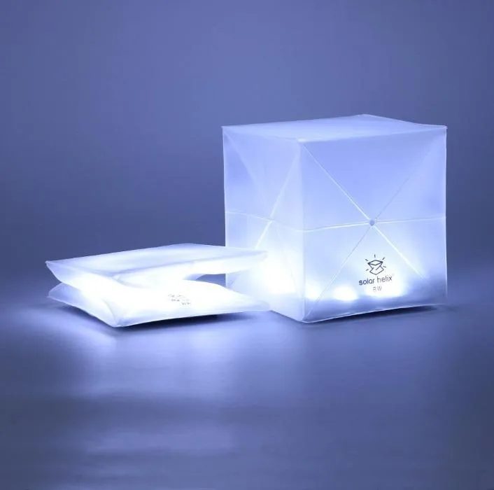 Helix Hybrid Collapsible Solar-Powered Origami Lantern