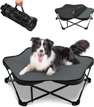 Hexagonal Foldable Outdoor Dog Bed – Cooling Elevated Cot