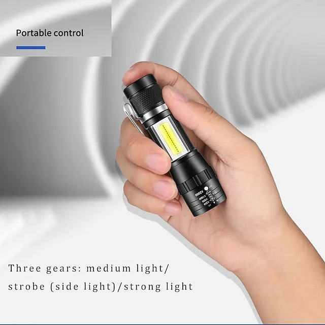 High Power Rechargeable Flashlight Mini Zoom Torch Outdoor Camping Strong Lamp Lantern Waterproof Tactical Flashlight