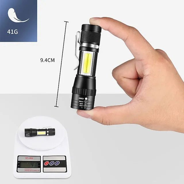 High Power Rechargeable Flashlight Mini Zoom Torch Outdoor Camping Strong Lamp Lantern Waterproof Tactical Flashlight