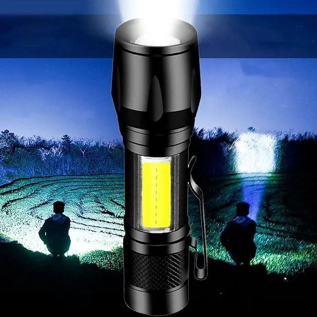 High Power Rechargeable Flashlight Mini Zoom Torch Outdoor Camping Strong Lamp Lantern Waterproof Tactical Flashlight