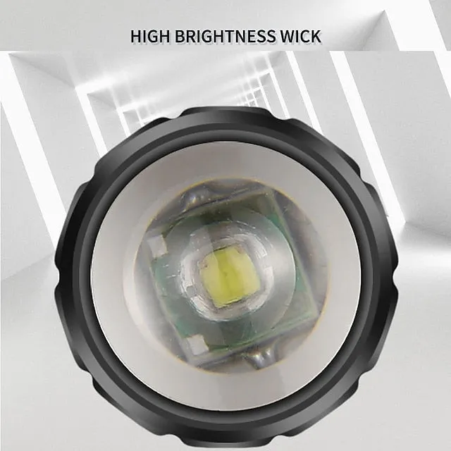 High Power Rechargeable Flashlight Mini Zoom Torch Outdoor Camping Strong Lamp Lantern Waterproof Tactical Flashlight