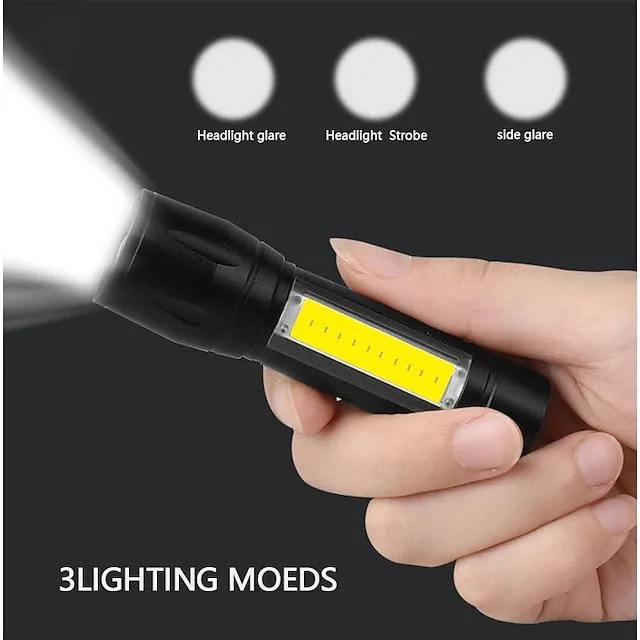 High Power Rechargeable Flashlight Mini Zoom Torch Outdoor Camping Strong Lamp Lantern Waterproof Tactical Flashlight