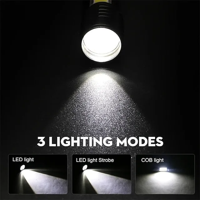 High Power Rechargeable Flashlight Mini Zoom Torch Outdoor Camping Strong Lamp Lantern Waterproof Tactical Flashlight