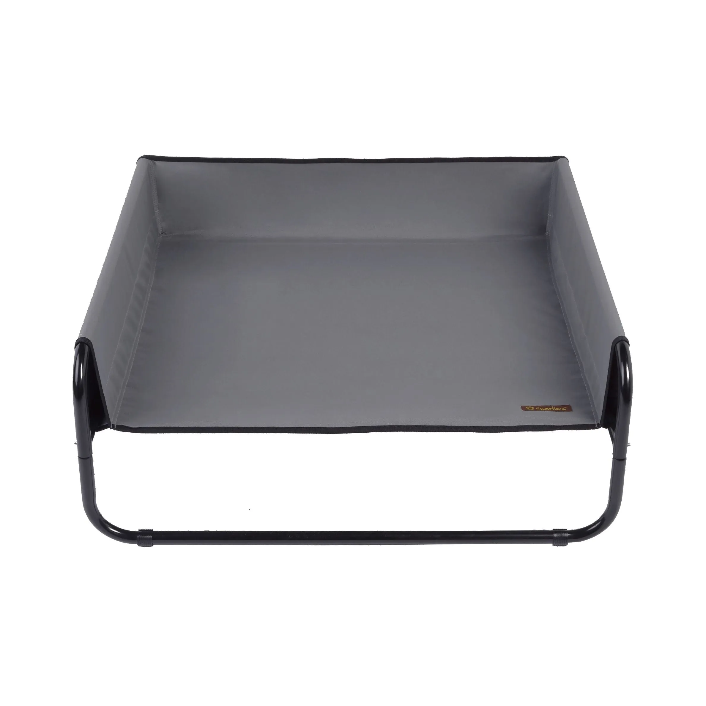 High Walled Outdoor Trampoline Pet Bed Cot - Grey