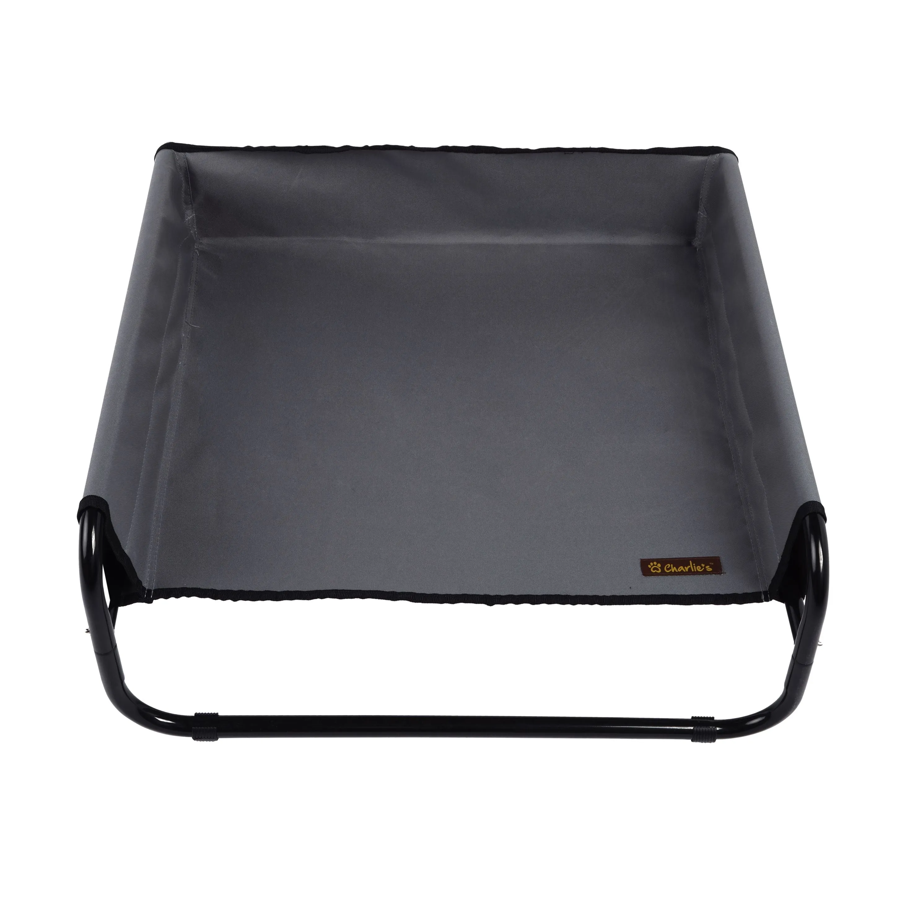 High Walled Outdoor Trampoline Pet Bed Cot - Grey