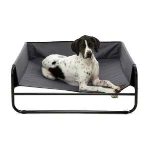 High Walled Outdoor Trampoline Pet Bed Cot - Grey
