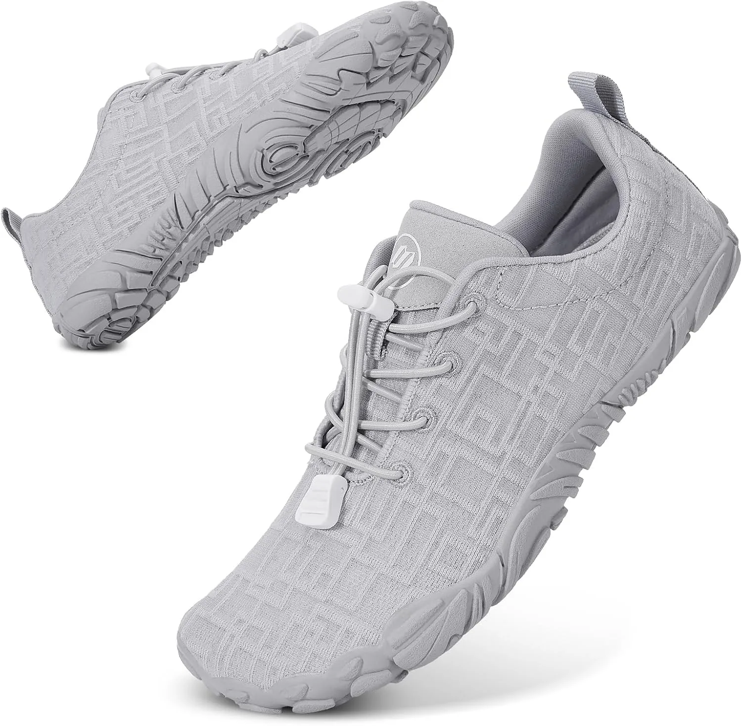 Hike Barefoot Shoes Womens Mens Footwear, Pro Water Shoe Women Men Barefoot Hiking Beach Grounding Shoes for Travel, Wide Toe Box Zero Drop Non-Slip Breathable Lightweight (Women 12.5 / Men 11.5)