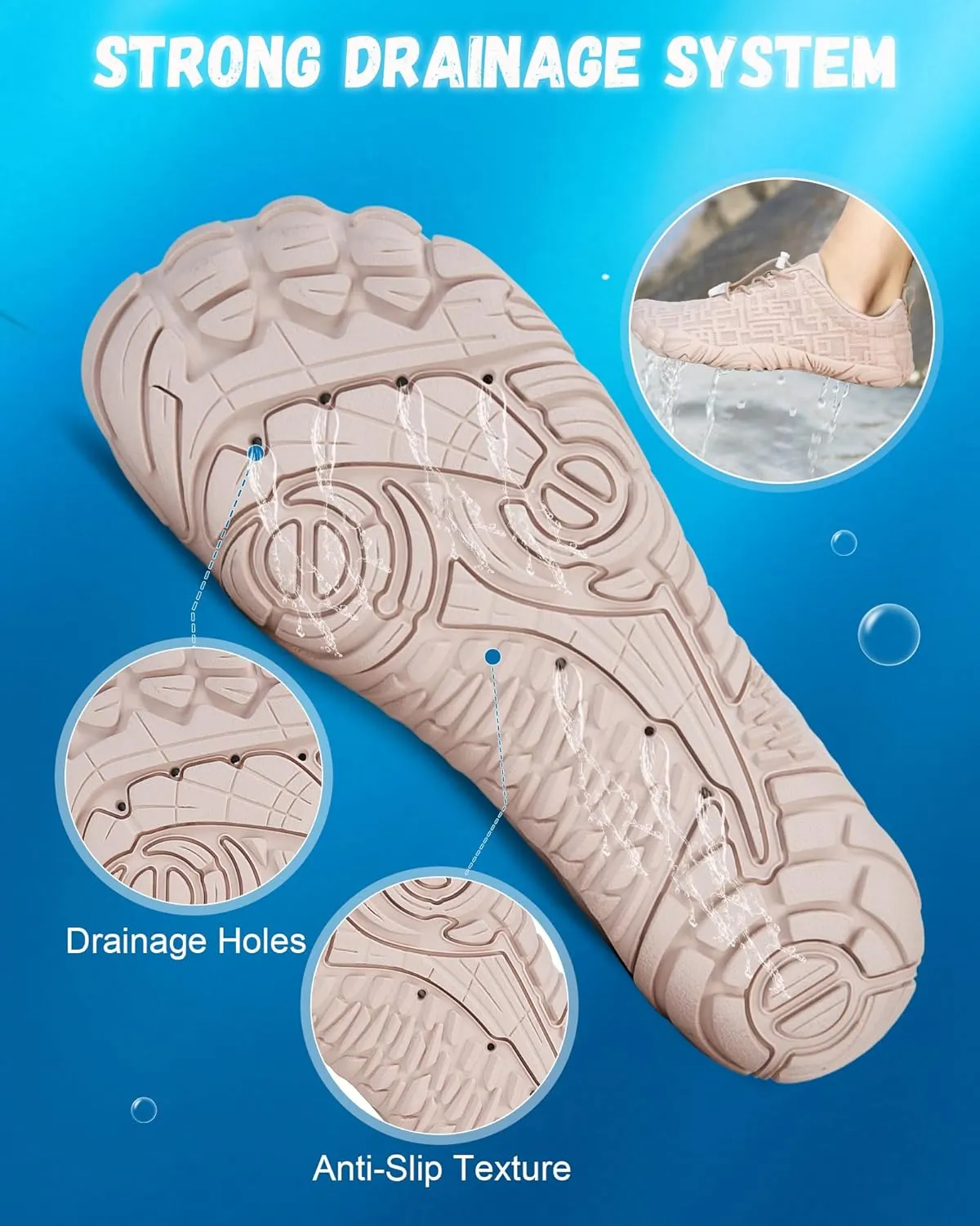 Hike Barefoot Shoes Womens Mens Footwear, Pro Water Shoe Women Men Barefoot Hiking Beach Grounding Shoes for Travel, Wide Toe Box Zero Drop Non-Slip Breathable Lightweight