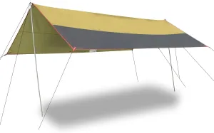 HIOD Camping Tarp Rain Fly Tent Waterproof Windproof Lightweight Rainfly Shelter, Portable Sunshade for Travel Hiking, 3M X 3M