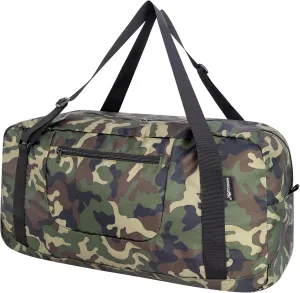 HOLYLUCK Foldable Travel Duffel Bag For Women & Men Luggage Great for Gym -55L, Green Camo