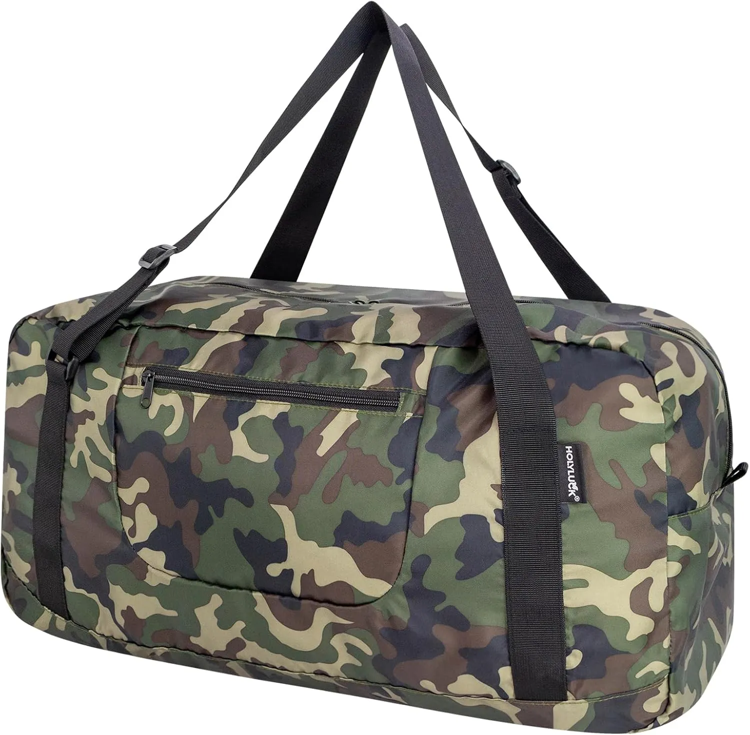 HOLYLUCK Foldable Travel Duffel Bag For Women & Men Luggage Great for Gym -55L, Green Camo