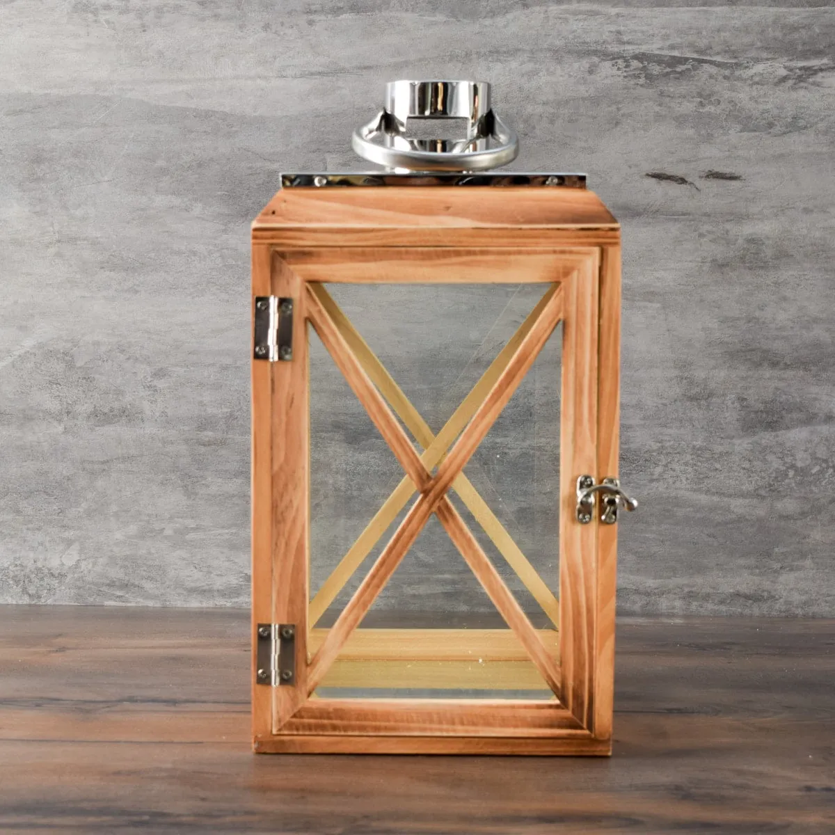 Home Artisan Yates Wooden Lantern - Large