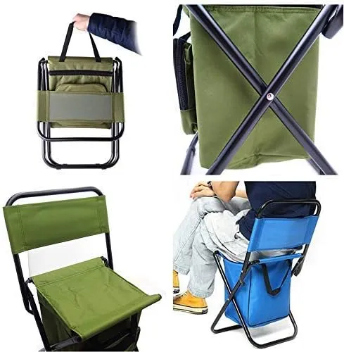 HTTMT Multi-use Backpack Chair Stool with Cooler Bag Hiking Fishing Camping Picnic [Item Number: ET-Seat002]