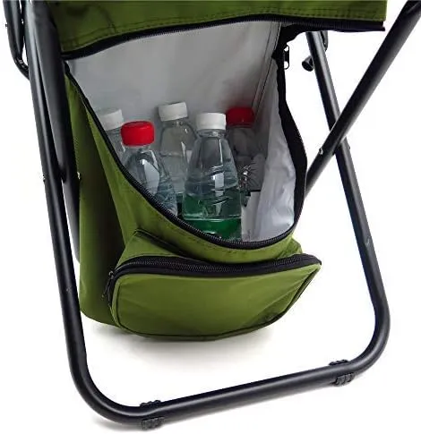 HTTMT Multi-use Backpack Chair Stool with Cooler Bag Hiking Fishing Camping Picnic [Item Number: ET-Seat002]