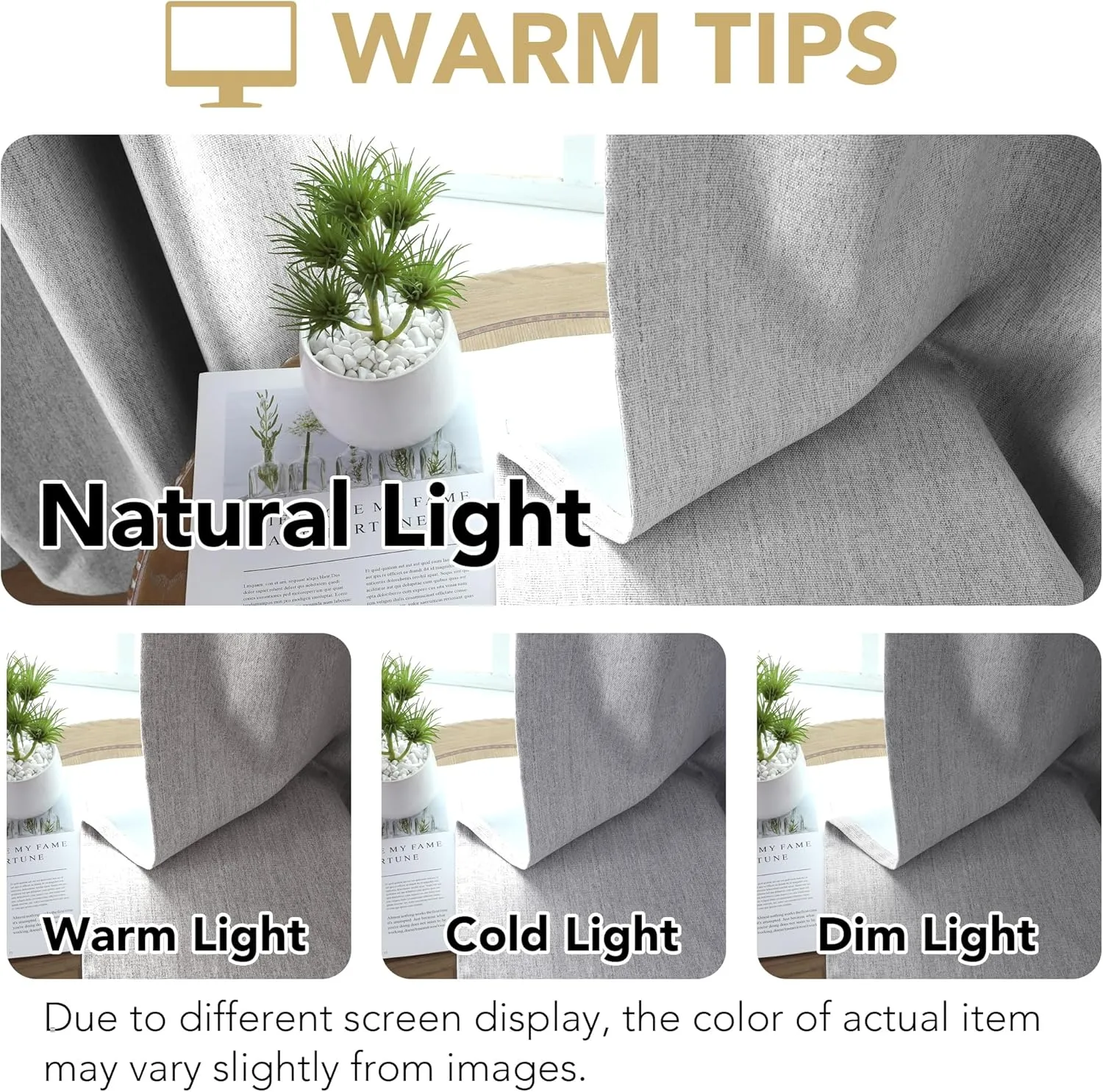 H.VERSAILTEX Pinch Pleated Full Blackout Curtains Linen Blended Chenille Blackout Curtains 84 inch Length 2 Panels Set Thermal Insulated Farmhouse Neutral Track Drapes with Hooks, Heather Dove Gray