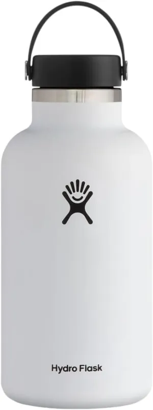 Hydro Flask, Bottle Wide Mouth With Flex Cap White 64 Ounce