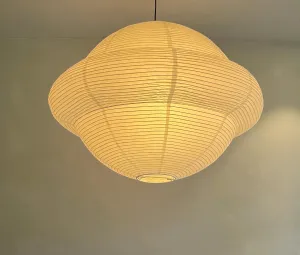 Hytsoeee(19.69Inch) Collapsible Planet Paper Lamp Shade, White Hanging Paper Lantern Lampshade, Chinese Rice Paper Lamp Shade, Suitable for Home,School, Leisure Place Ceiling Light Decor (19.69)