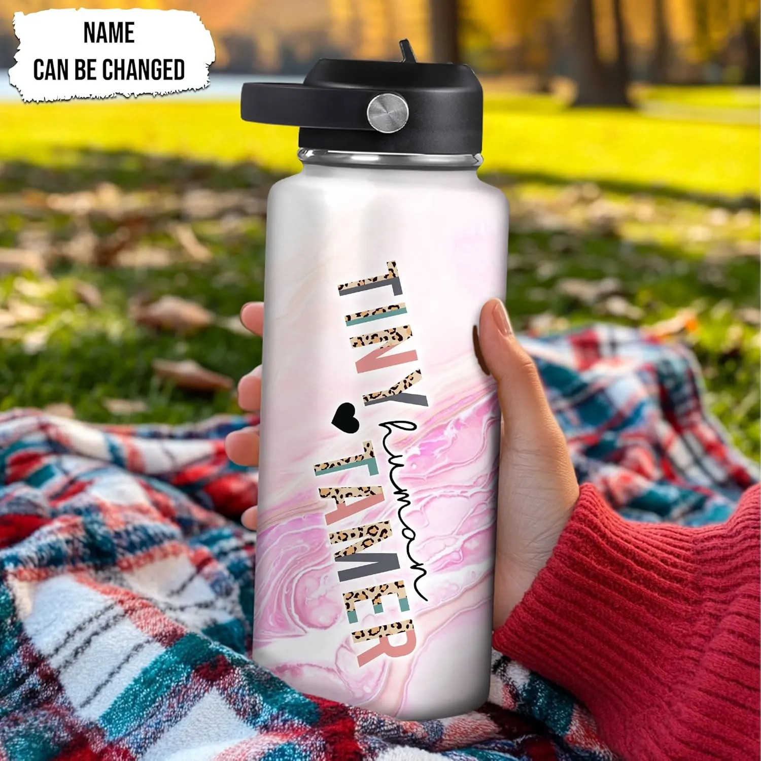 Hyturtle Personalized Teacher Water Bottle - Travel Insulated Stainless Steel Bottle with LeakProof Lid 18oz 32oz - Teacher Appreciation Gift from Students for Birthday Back to School End of Year