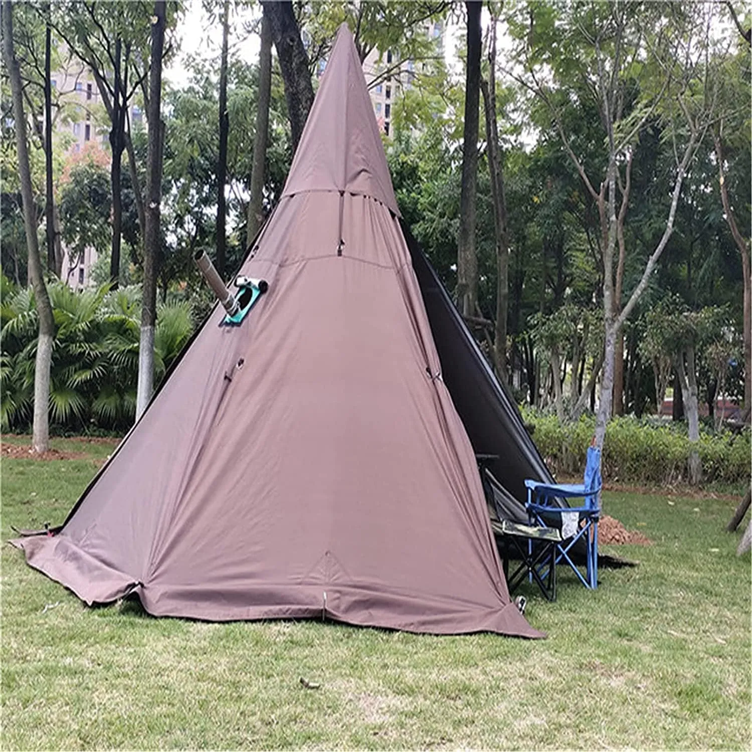 Ice Fishing Shelter, Insulated Ice Fishing Tent 360-Degree View, Snowproof Windproof Winter Cold Weather Tent, Hot Tent with Stove Jack