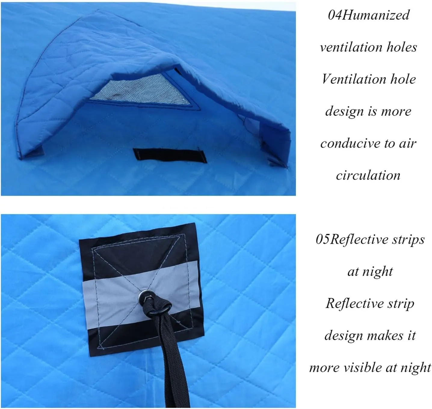 ice Fishing Tent ice Fishing shelter Insulated Portable Ice Fishing Tent, Outdoor Multi-Person Cold and Warm Automatic Tent(Color:1)