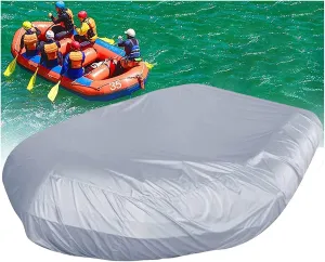 Inflatable Boat Cover 7 Sizes Boat Tarp Waterproof Anti-UV Fishing Boat Cover for Inflatable Boat and Dinghy,230 * 165 * 46cm