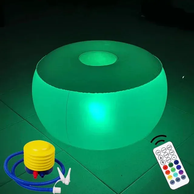 Inflatable Lounger Air Sofa Lightweight LED Multicolored