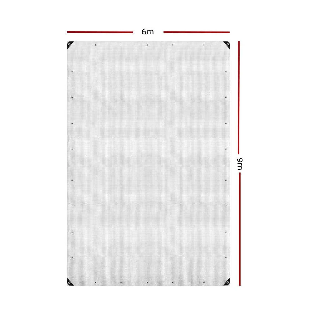 Instahut 6x9m Tarp Camping Tarps Poly Tarpaulin Heavy Duty Cover 135gsm Clear