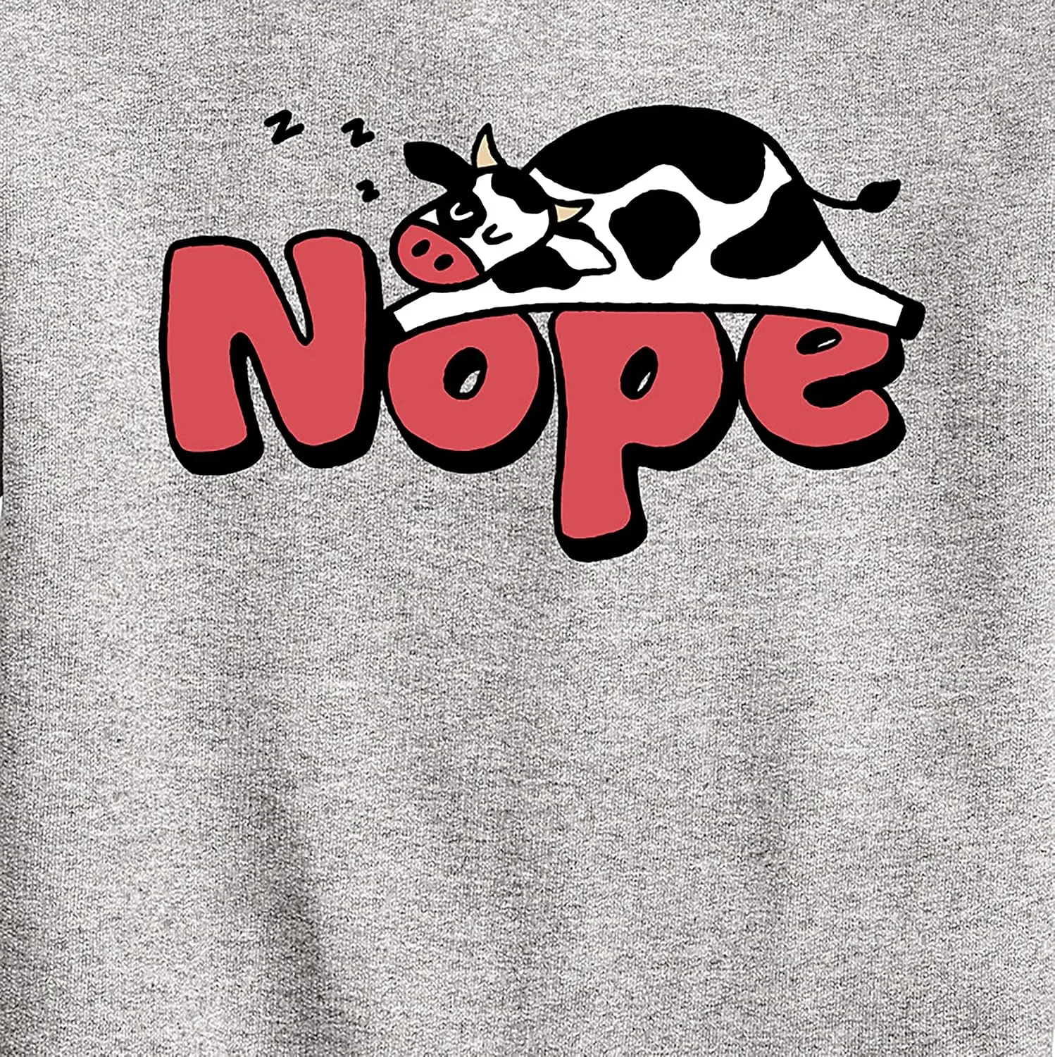 Instant Message - Nope Sleeping Cow - Toddler & Youth Crewneck Fleece Sweatshirt