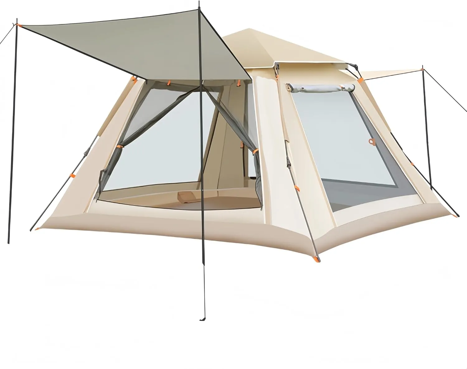 Instant Pop-Up Camping Tent - Heavy-Duty Weatherproof Shelter for Outdoor Adventures, Wind & Rain Resistant, Perfect for Parks, Backpacking & Wilderness Camping - Sets Up in Seconds