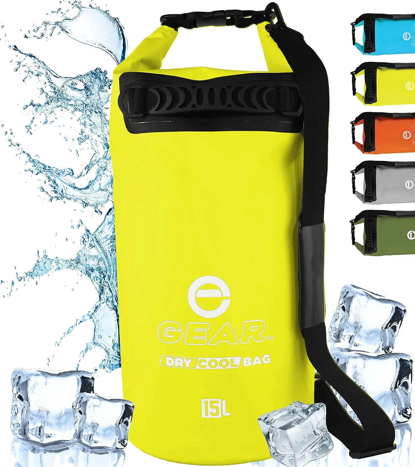 Insulated Dry Bag Floating Cooler – 10L / 15L / 25L Roll Top, Leak Proof, Waterproof, Collapsible, with Padded Shoulder Strap - Perfect for Kayaking Fishing Beach
