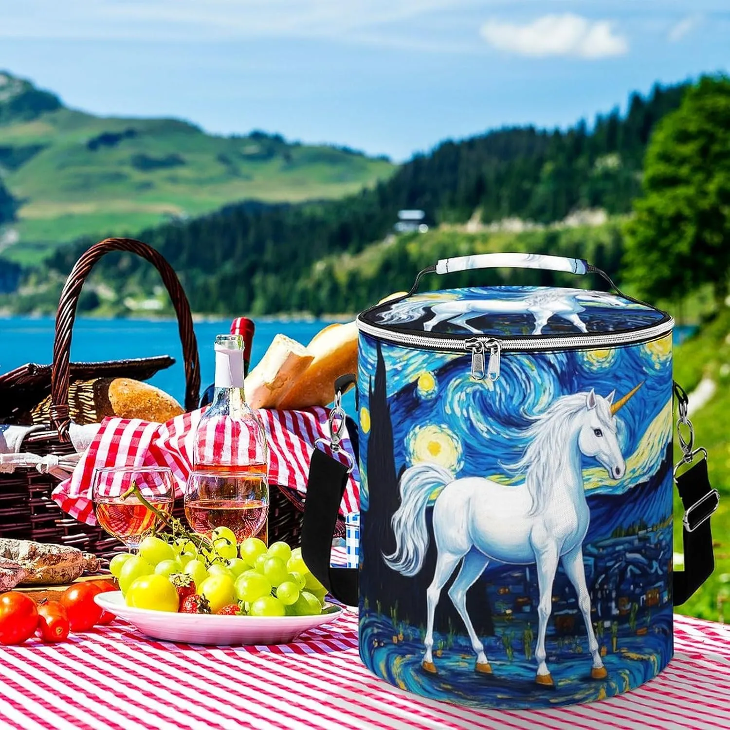 Insulated Soft Cooler Lunch Bag for Camping, Hiking, Beach, Picnic and Shopping