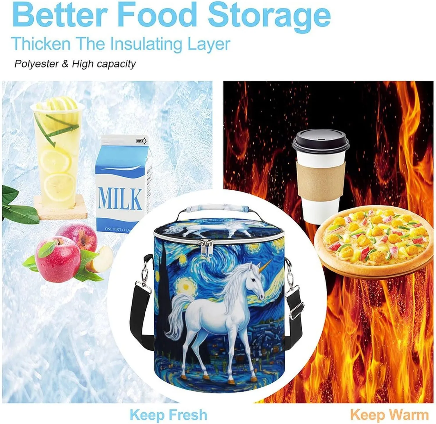 Insulated Soft Cooler Lunch Bag for Camping, Hiking, Beach, Picnic and Shopping