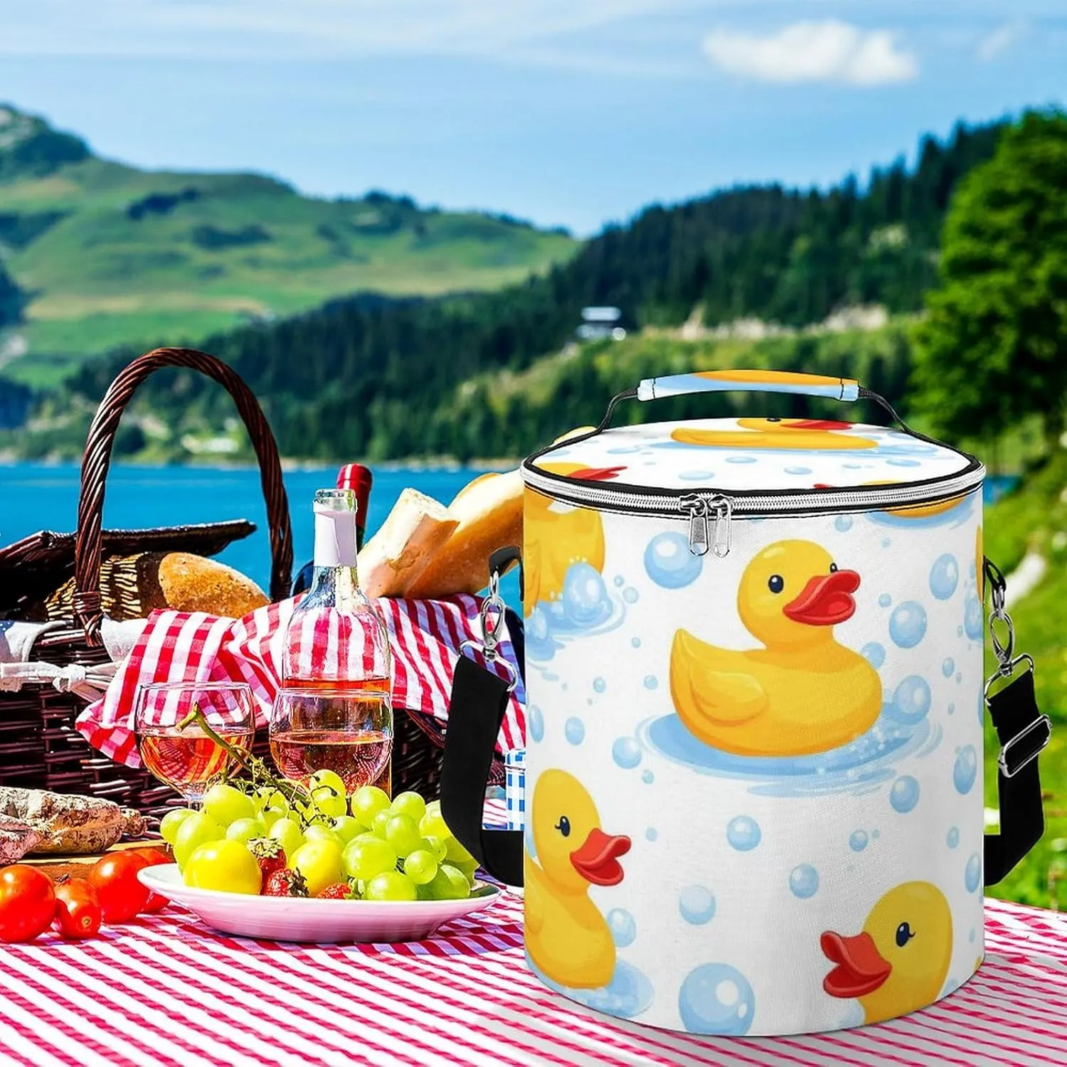 Insulated Soft Cooler Lunch Bag for Camping, Hiking, Beach, Picnic and Shopping