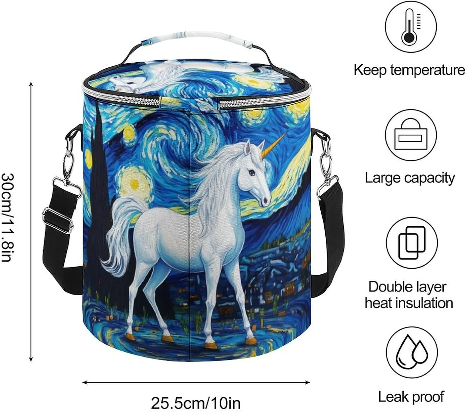 Insulated Soft Cooler Lunch Bag for Camping, Hiking, Beach, Picnic and Shopping