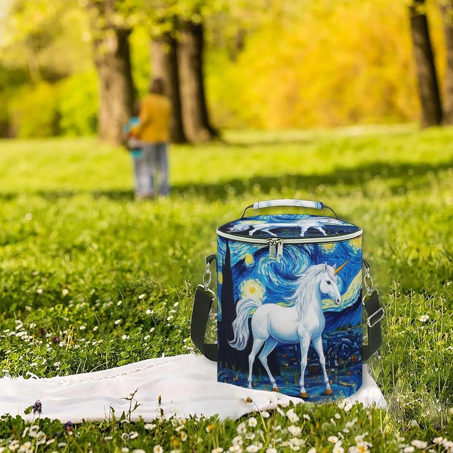 Insulated Soft Cooler Lunch Bag for Camping, Hiking, Beach, Picnic and Shopping