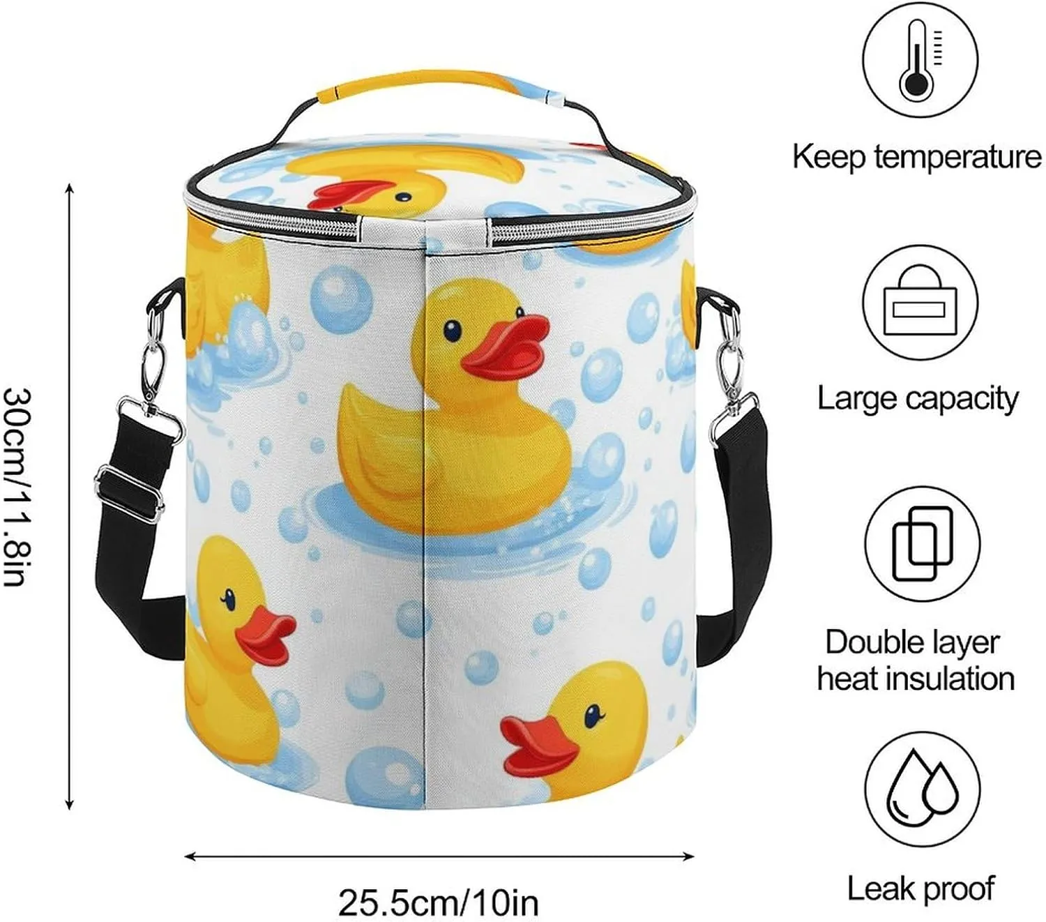 Insulated Soft Cooler Lunch Bag for Camping, Hiking, Beach, Picnic and Shopping