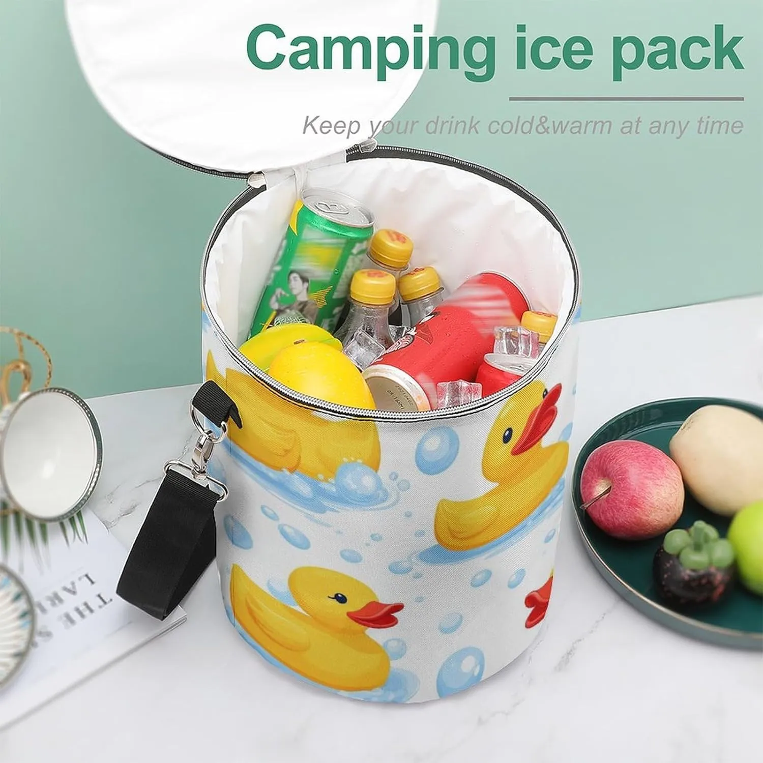 Insulated Soft Cooler Lunch Bag for Camping, Hiking, Beach, Picnic and Shopping