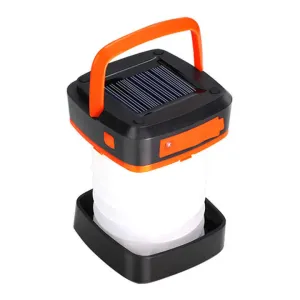 International shipping Lantern Luxurious Light Solar Orange Portable Charging Outdoor Collapsible - Camping with LED USB