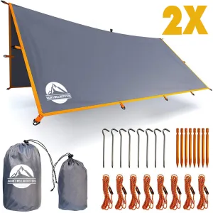 Jacob's Well Ultralight Camping Tarp 2 Pack